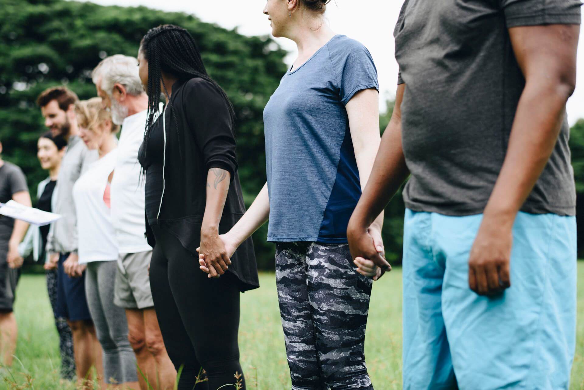 happy diverse people enjoying park 1